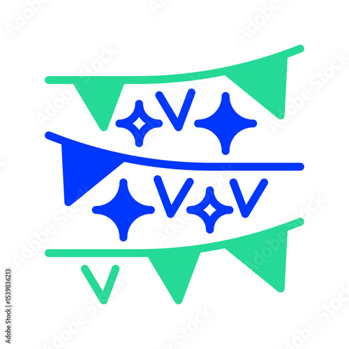 Party Decorations Line Icon, Outline Symbol for Event Styling, Interior Design, Party Arrangements, Wedding Decorations, and Creative Concepts. Vector Sign Icon.