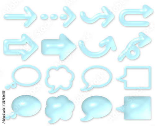 矢印と吹き出し〈水〉　B