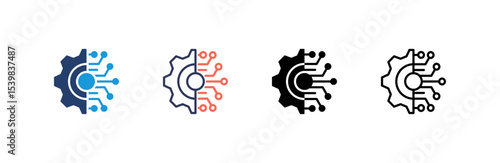 Photos Technology icon set multiple style collection