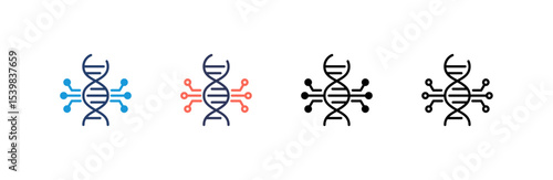 Biotechnology icon set multiple style collection