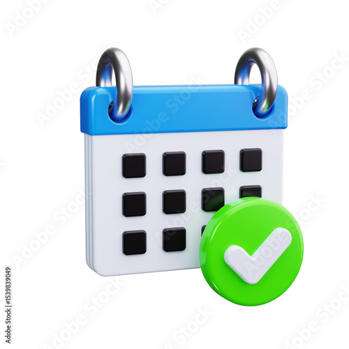 calendar 3d render icons
