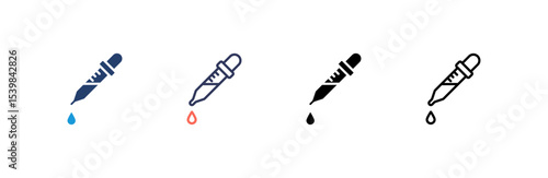 Eye Dropper icon set multiple style collection