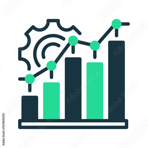 Performance Metrics Line Icon, Outline Symbol for Business Growth, Data Analysis, Productivity Measurement, Key Performance Indicators, and Success Tracking. Vector Sign Icon.