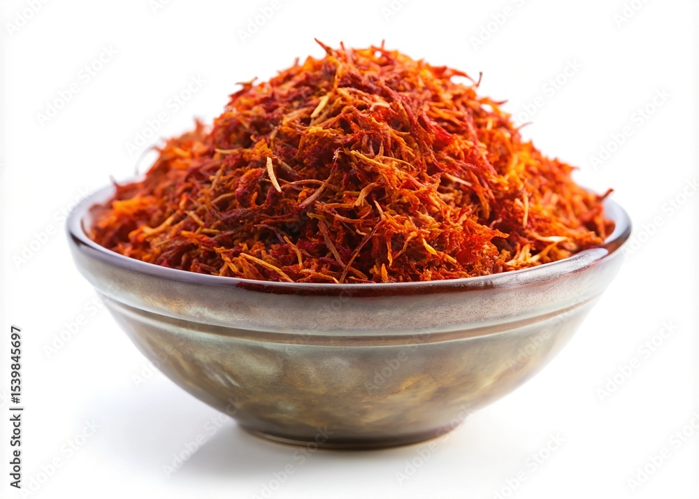 Fototapeta premium High-Quality Saffron Threads in a Bowl Premium Spice for Culinary Delights