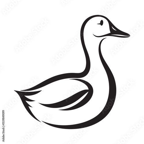 Duck Icon Silhouette – Minimalist Vector Illustration duck icon, silhouette design, minimalist illustration, vector art, bird symbol, animal graphic, black and white, waterfowl icon, simple design