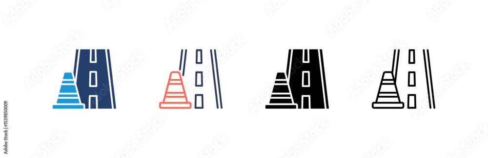 Traffic Cone icon set multiple style collection Traffic Cone icon set multiple style collection