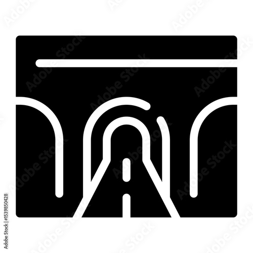 tunnel glyph icon