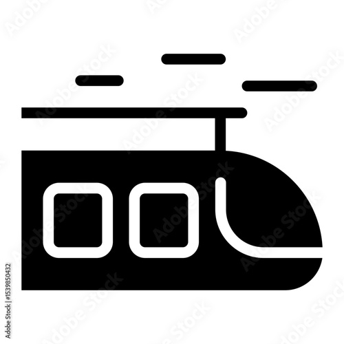 train glyph icon