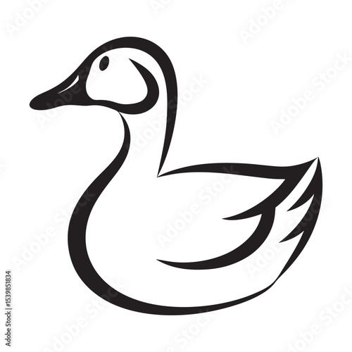 Duck Icon Silhouette – Minimalist Vector Illustration duck icon, silhouette design, minimalist illustration, vector art, bird symbol, animal graphic, black and white, waterfowl icon, simple design