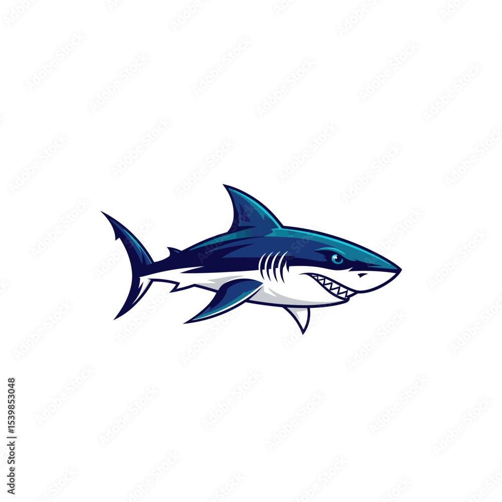 Naklejka premium Icon or logo Shark very cool design