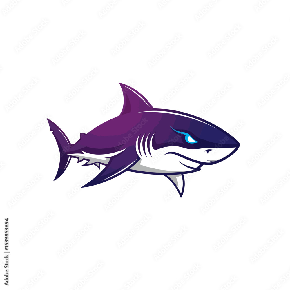 Fototapeta premium Icon or logo Shark very cool design