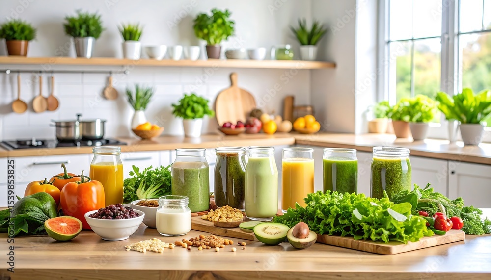 Healthy Smoothies Kitchen Table. Healthy Smoothies Kitchen Table.
