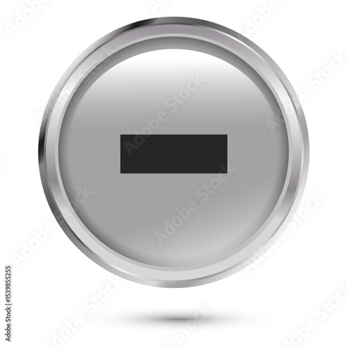 Gray glass button minus. Vector illustration Free Download Gray glass button minus. Vector illustration - GFXLoad