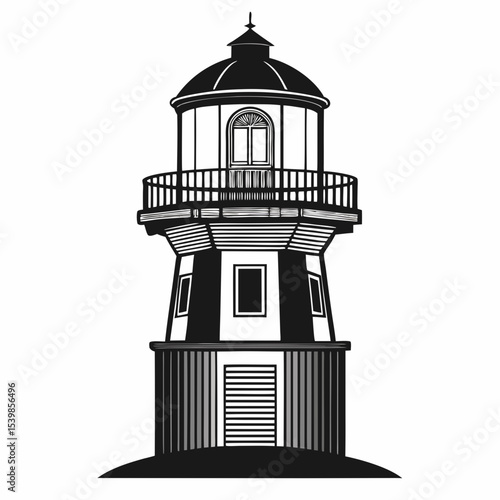 lighthouse silhouette vector