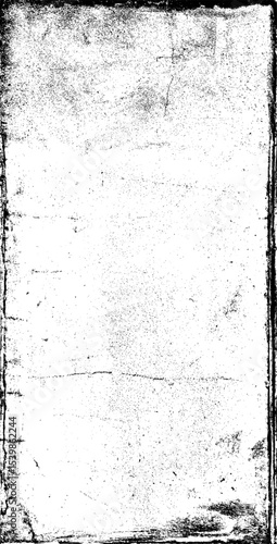 Vector black and white grunge distress overlay paper cardboard texture vintage abstract old surface dust and rough dirty wall