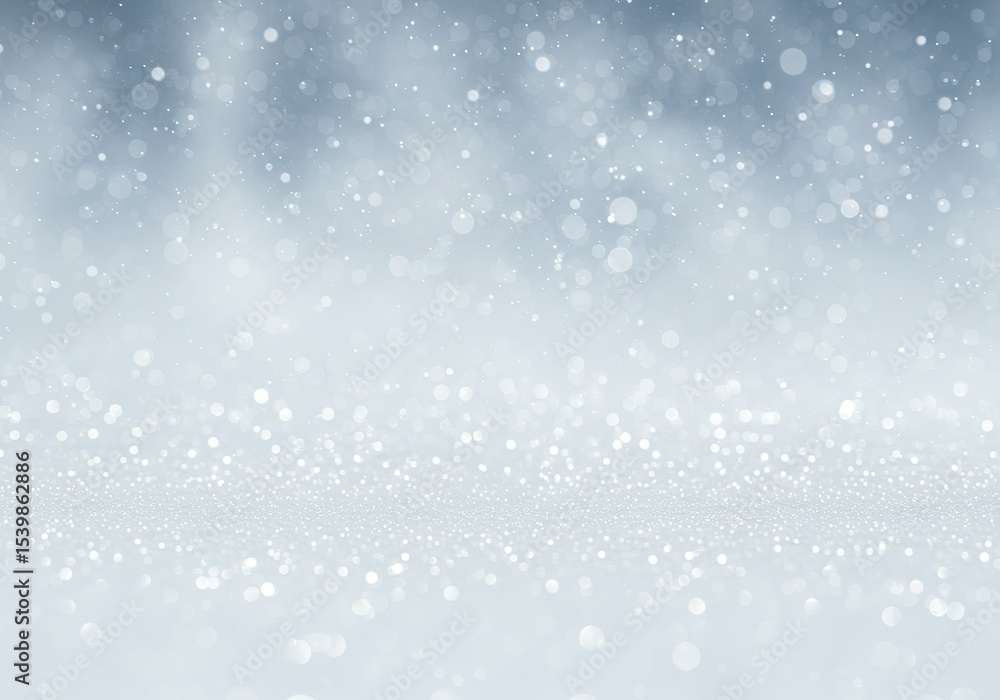 Fototapeta premium Shimmering bright bokeh effect of white and blue lights