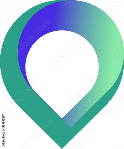 colorful location ping vector design icon