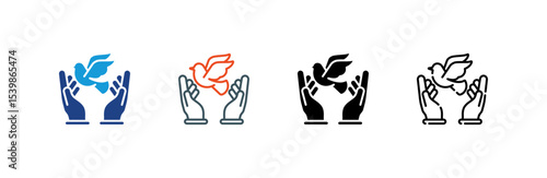 Freedom icon set multiple style collection