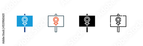 Banner icon set multiple style collection