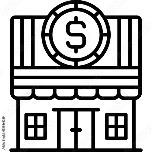 Pawn Shop Icon Vector Element