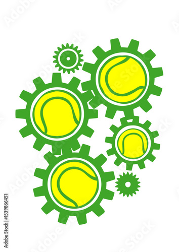 tennis engrenage logo club