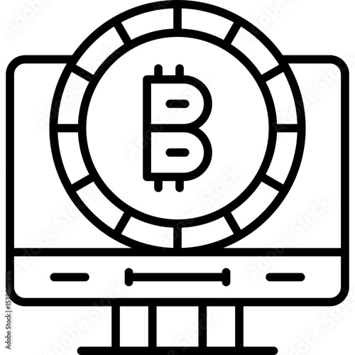 Bitcoin Icon Vector Element
