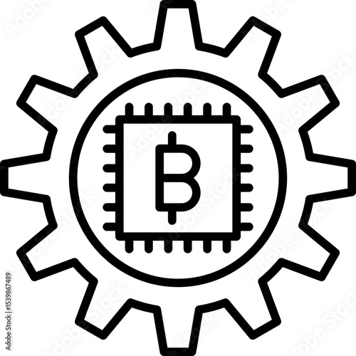 Bitcoin Icon Vector Element