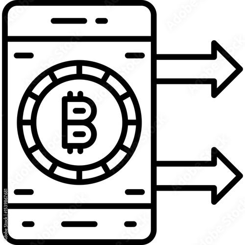 Bitcoin Icon Vector Element