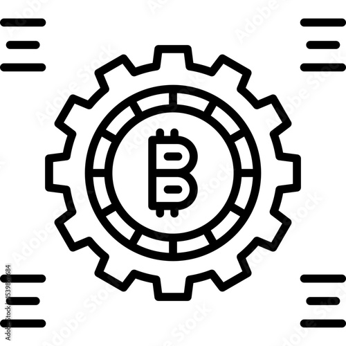 Bitcoin Icon Vector Element