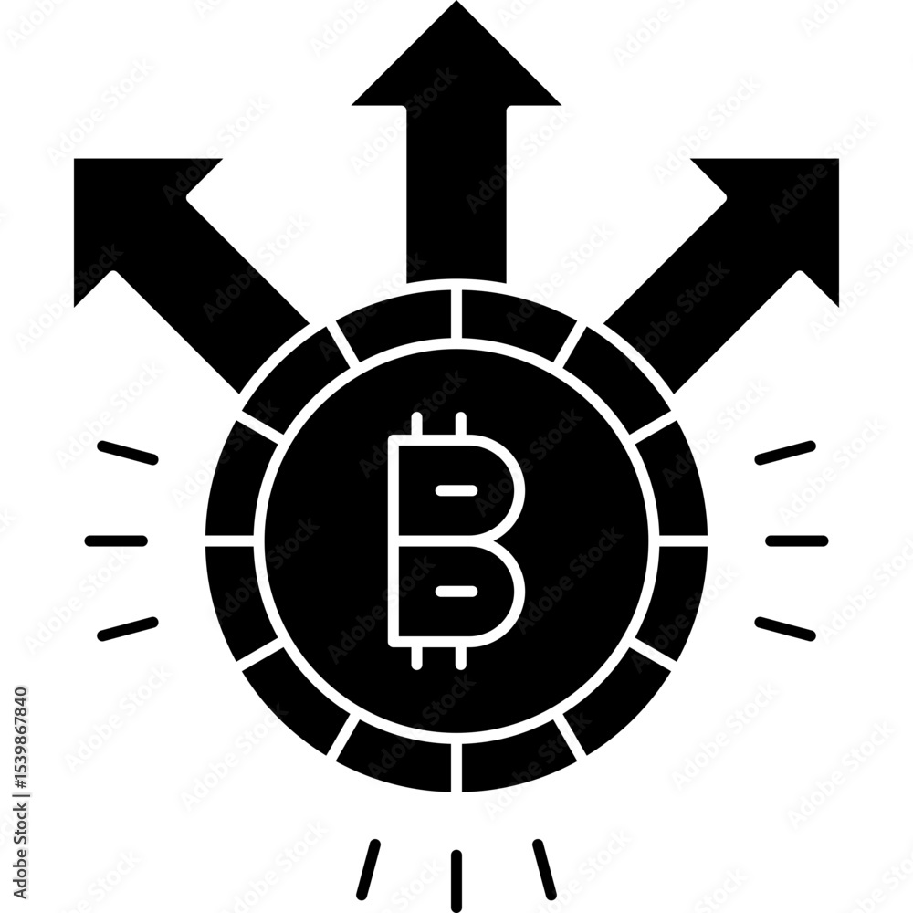 Bitcoin Icon Vector Element Bitcoin Icon Vector Element