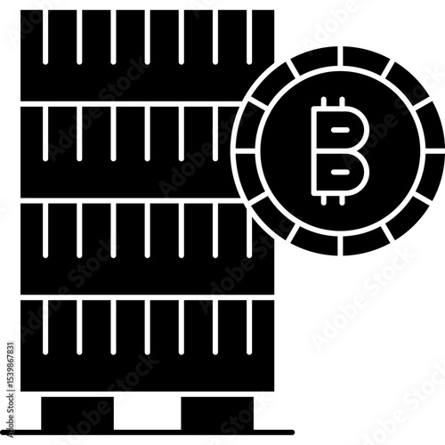 Bitcoin Icon Vector Element