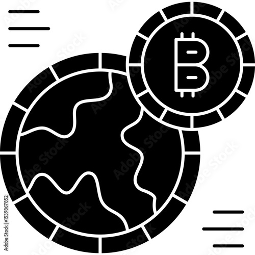 Bitcoin Icon Vector Element