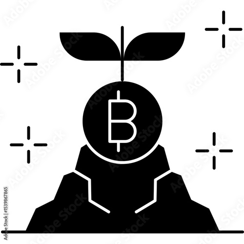 Bitcoin Icon Vector Element