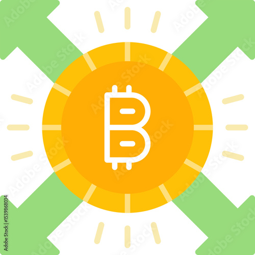 Bitcoin Icon Vector Element