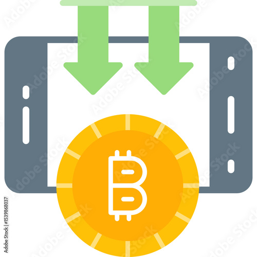 Bitcoin Icon Vector Element