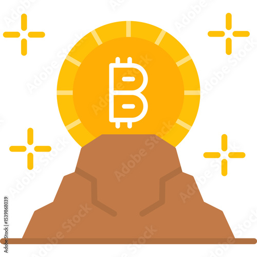 Bitcoin Icon Vector Element