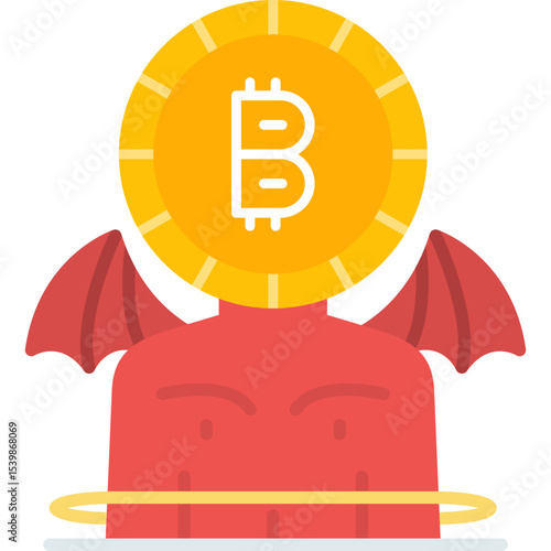 Bitcoin Icon Vector Element