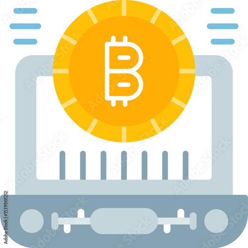 Bitcoin Icon Vector Element