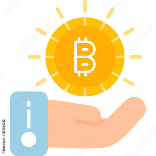 Bitcoin Icon Vector Element