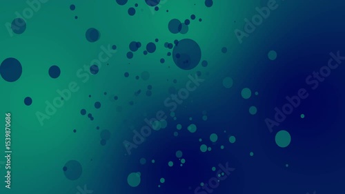 Floating Bubbles Background with Teal to Dark Blue Gradient. Seamless loop animation Perfect for use as a calming and modern motion background in presentations, intros, apps, or UI elements.