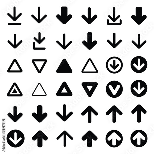 Free Download Dropdown arrow set with various icons for menu navigation

 - GFXLoad