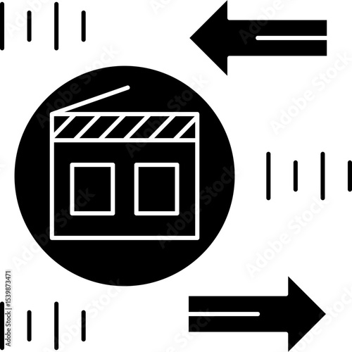Clapperboard Icon Vector Element