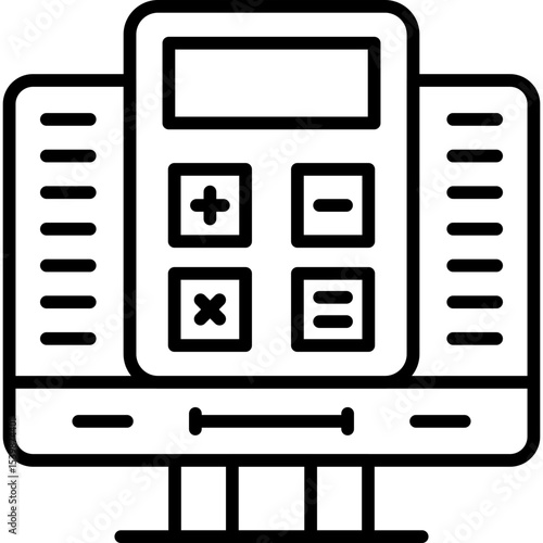 Bookkeeping Icon Vector Element