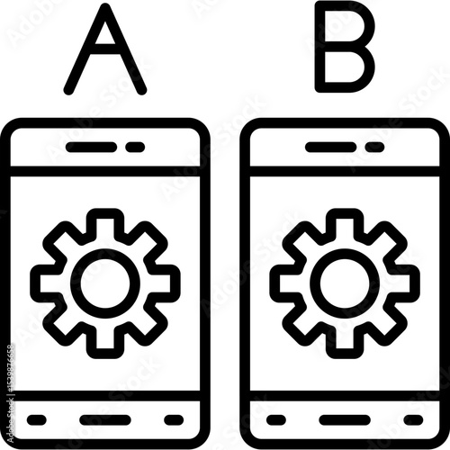 Ab Testing Icon Vector Element