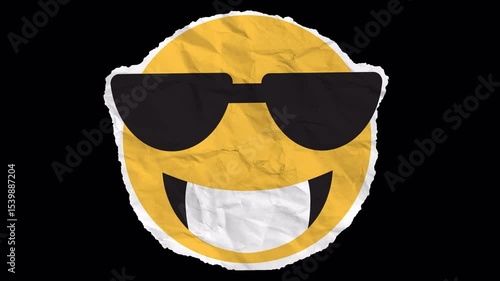 A cool sunglasses emoji with an open smile, radiating confidence, positivity, and effortless charm.