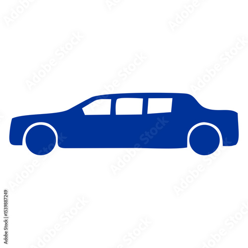 Limousine Car icon Blue