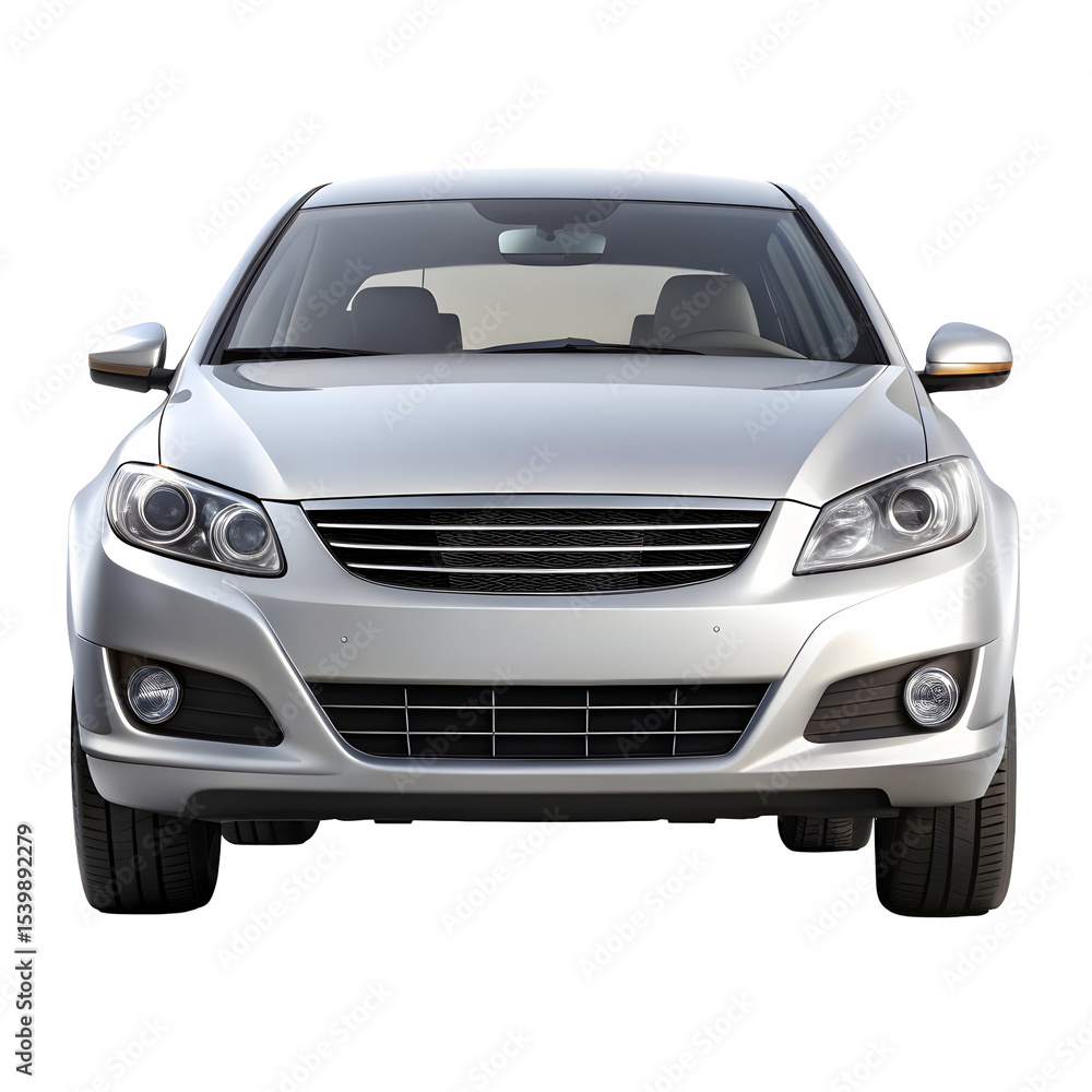 Car Front View Isolated on Pure White Background
Car Front View Isolated on Pure White Background