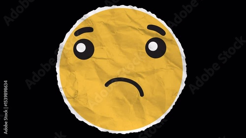 A crying emoji face animation with a sad expression and flowing tears, perfectly depicting heartbreak or emotional sadness.