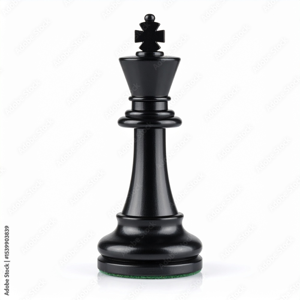 Generated image. Chess piece: Black and white King (real) with shadow-free white background Generated image. Chess piece: Black and white King (real) with shadow-free white background