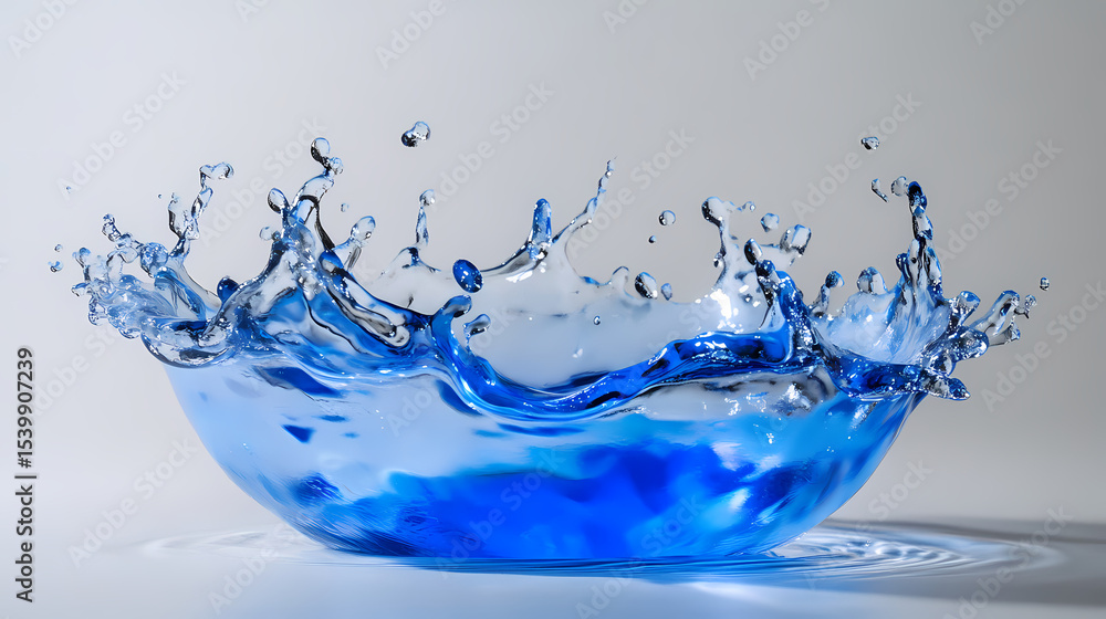 Dynamic Splash A Vivid Blue Water Crown isolated on transparent background Dynamic Splash A Vivid Blue Water Crown isolated on transparent background